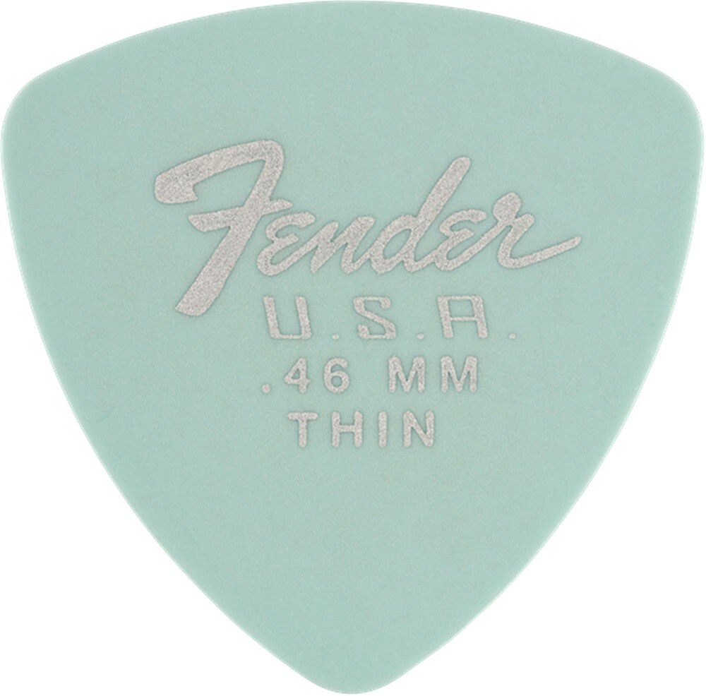 NEW Fender Dura-Tone 346 Shape Delrin Picks (12), .46mm - DAPHNE BLUE