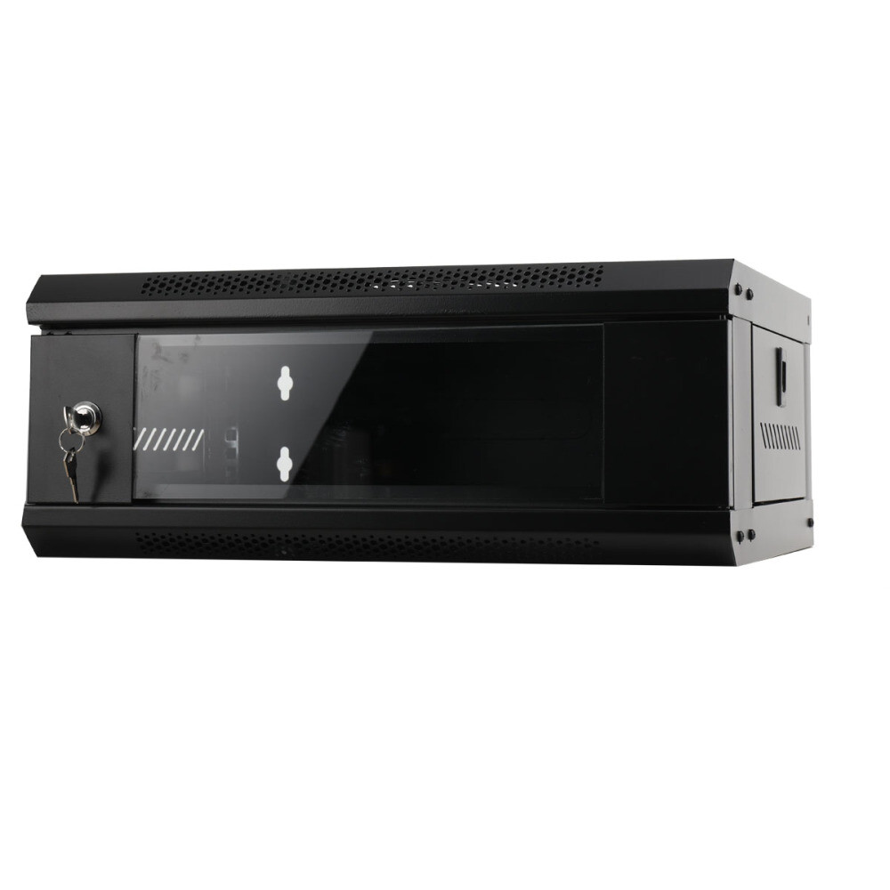 4U Server Cabinet Case Drawer Data Network Rack Enclosure floor/Wall Mount W/key