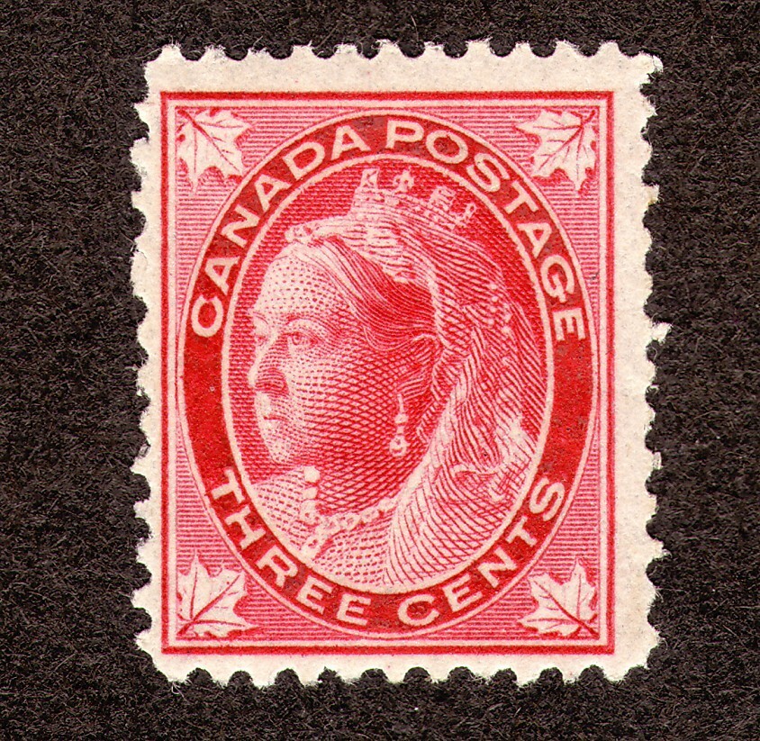 Canada 1897-98, Scott No. 69, 3 cent Victoria "Maple Leaf", Mint Never Hinged.
