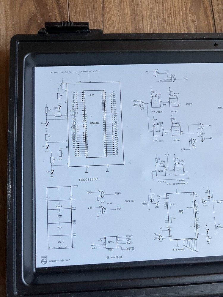Philips 68000 Microprocessor Demo Education Kit Vintage Computing Target System