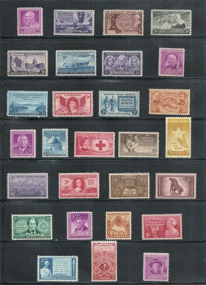 US, 1948 year full set, #953-980, 28v, MNH