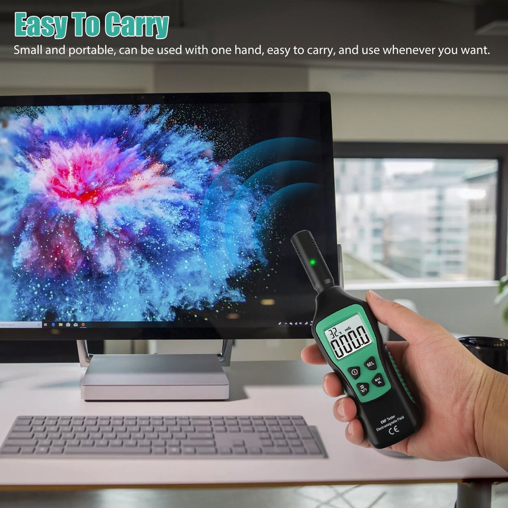 1 PC ABS LCD Radiation Dosimeter EMF Meter Electromagnetic Radiation Detector