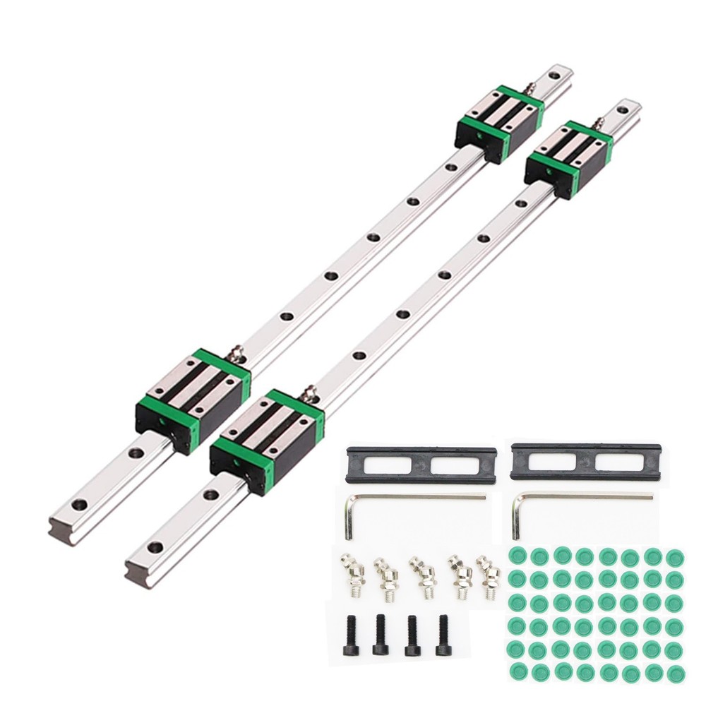 2PC HGR20 Linear Guide Rail Slide Rail HGH20CA Bearing Block Rail Support 700mm