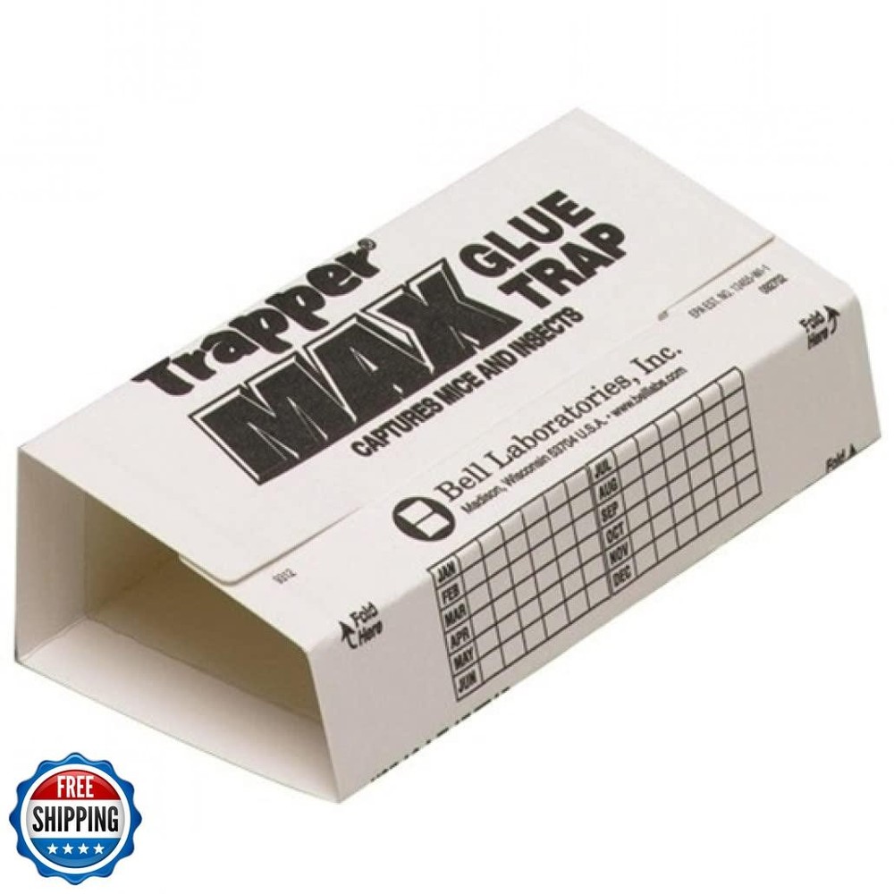 Trapper Max Glue Traps 72 Glue Boards Trap Mouse Bugs Insects Bed Bugs Spider