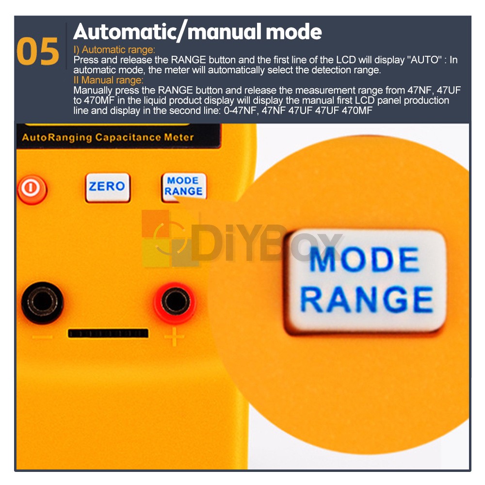 Handheld Automatic Range Digital Capacitance Meter M6013 High-Precision Tester