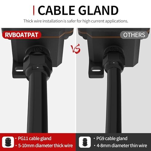 Inline Cord Switch 20A DC Waterproof Inline Switch IP66 Red Lighted 2 12V