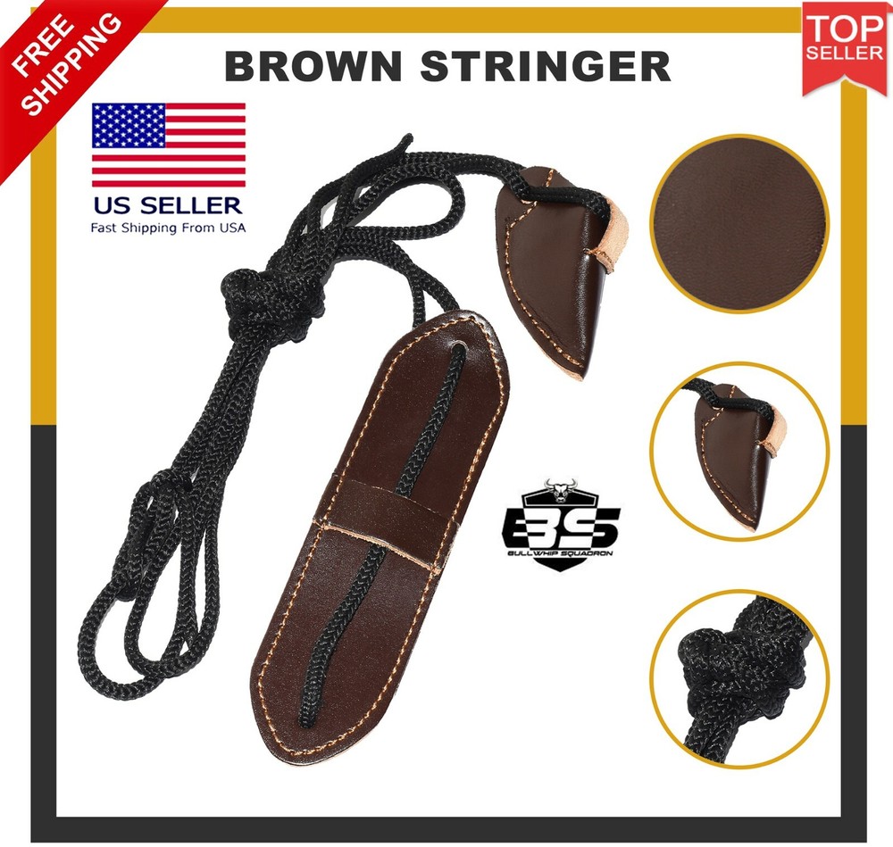 Stringer Leather Bow | Archery Bowstring Tool Rope Traditional Long Bow Stringer