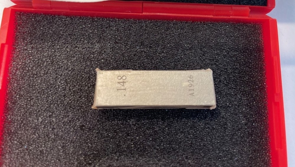 Fowler 53-675-162-0 Individual Rectangular Steel Gage Block, Size .148"