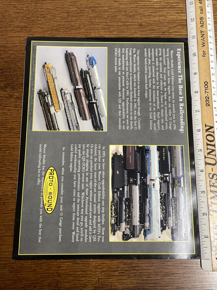Weaver Gold Edition Streamlined Series Spring 1996 catalog