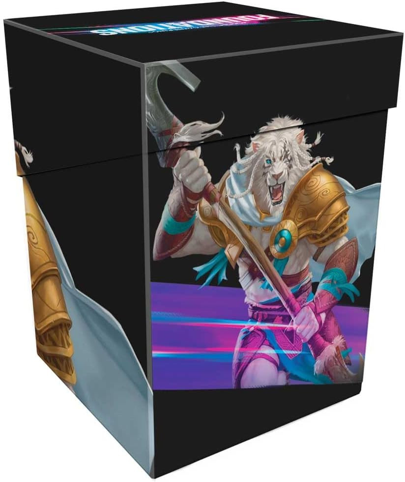 - Foundations Ajani 100+ Deck Box Light for Magic: the Gathering, MTG Storage Co