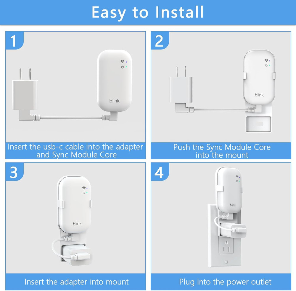 Outlet Wall Mount for Blink Sync Module Core, Sync Module Mount Holder for Blink
