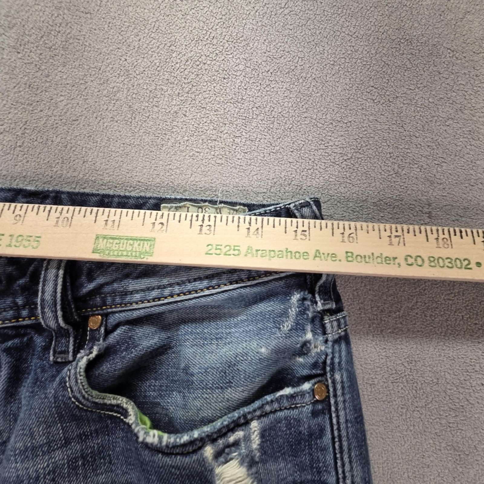 Diesel Zathan Jeans Mens 30x32 Blue Bootcut Made Italy 0071S