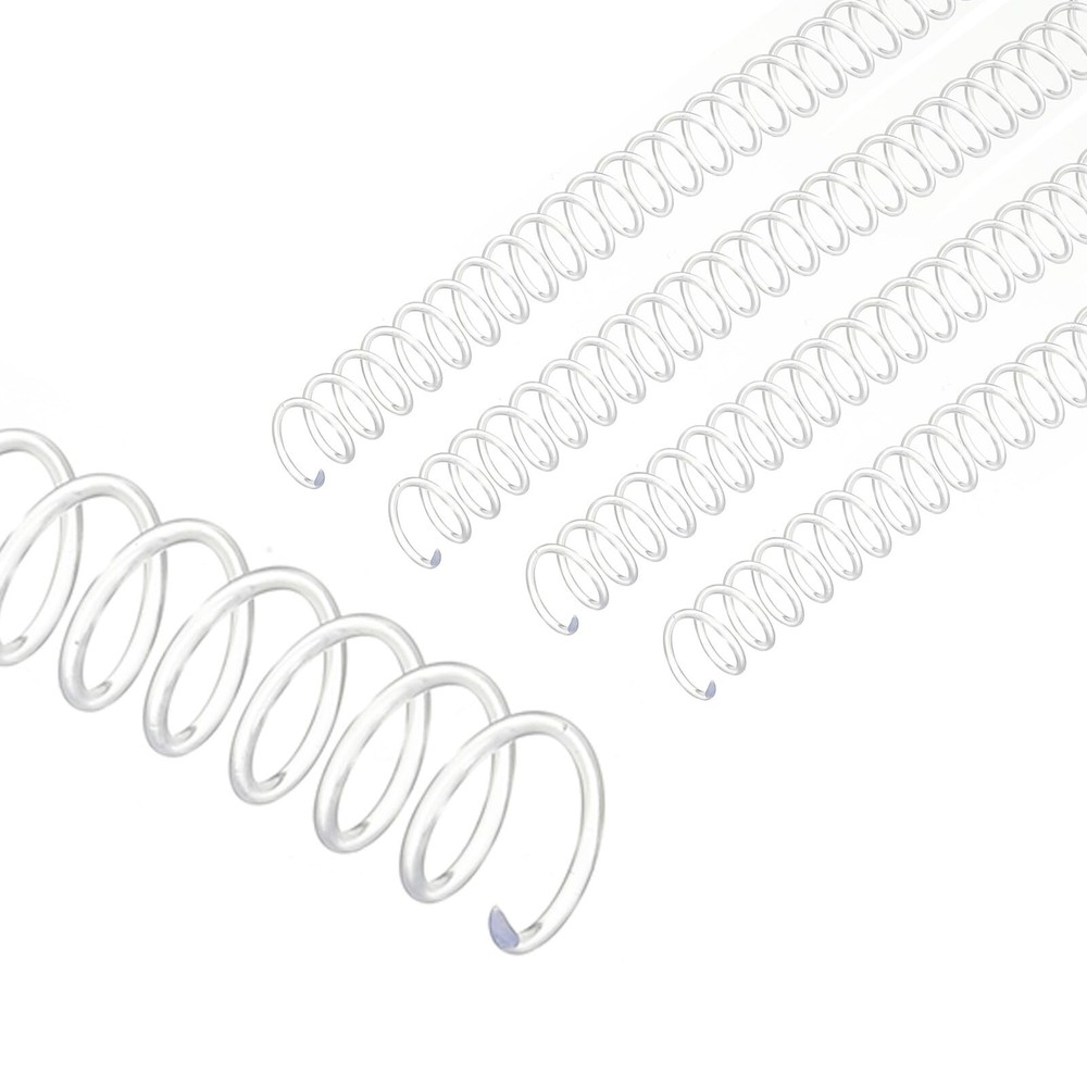 13mm1/2" Plastic Spiral Binding Coils 50 Pcs Binding Spirals 105 Sheet Capaci...
