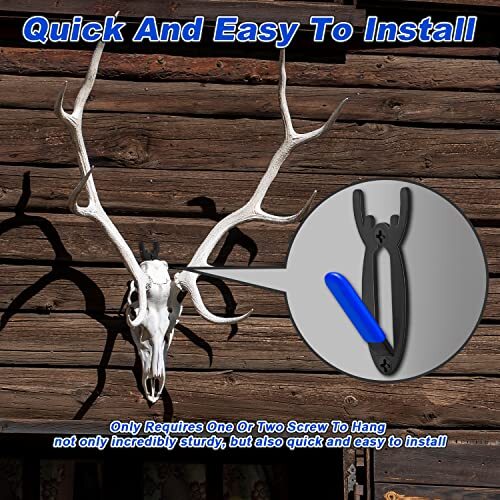 6 Pack Skull Wall Mount Bracket Hangers for Mule Coyote Antelope