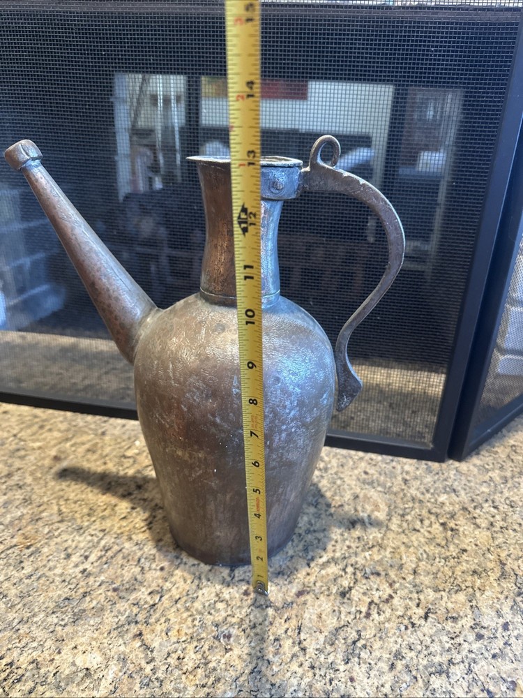 12” Hand Made Aftabe Solid Copper Unknown Age At Least 70 Years Old