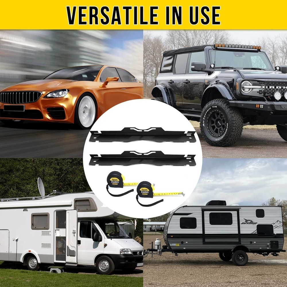 Black Wheel Alignment Tool with Dual Tape Measures - 26.2" Long