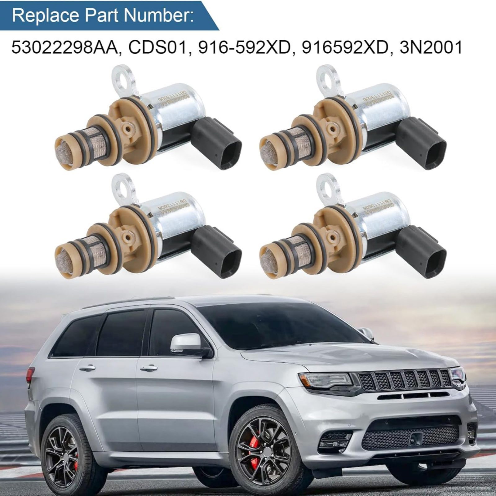 4PCS Aluminum Body 53022298AA Engine Multiple Displacement Solenoid For Chrysler