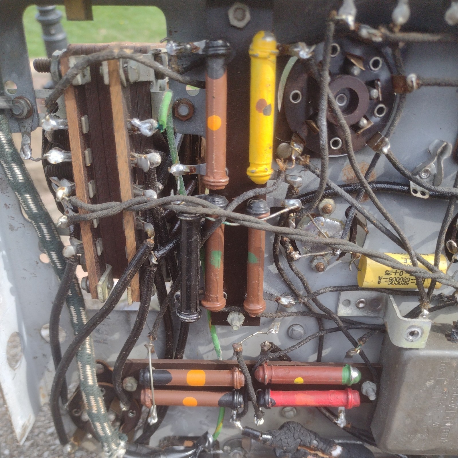 Antique 1931 Crosley Model 54 Cathedral Or Tombstone Radio Chassis. Parts Only