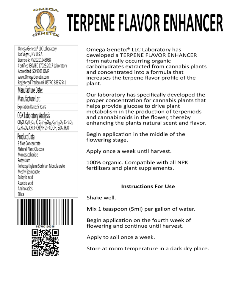 TERPENE FLAVOR ENHANCER