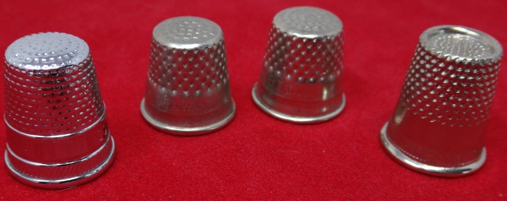 Vintage Silver Thimble Set of Four (4)