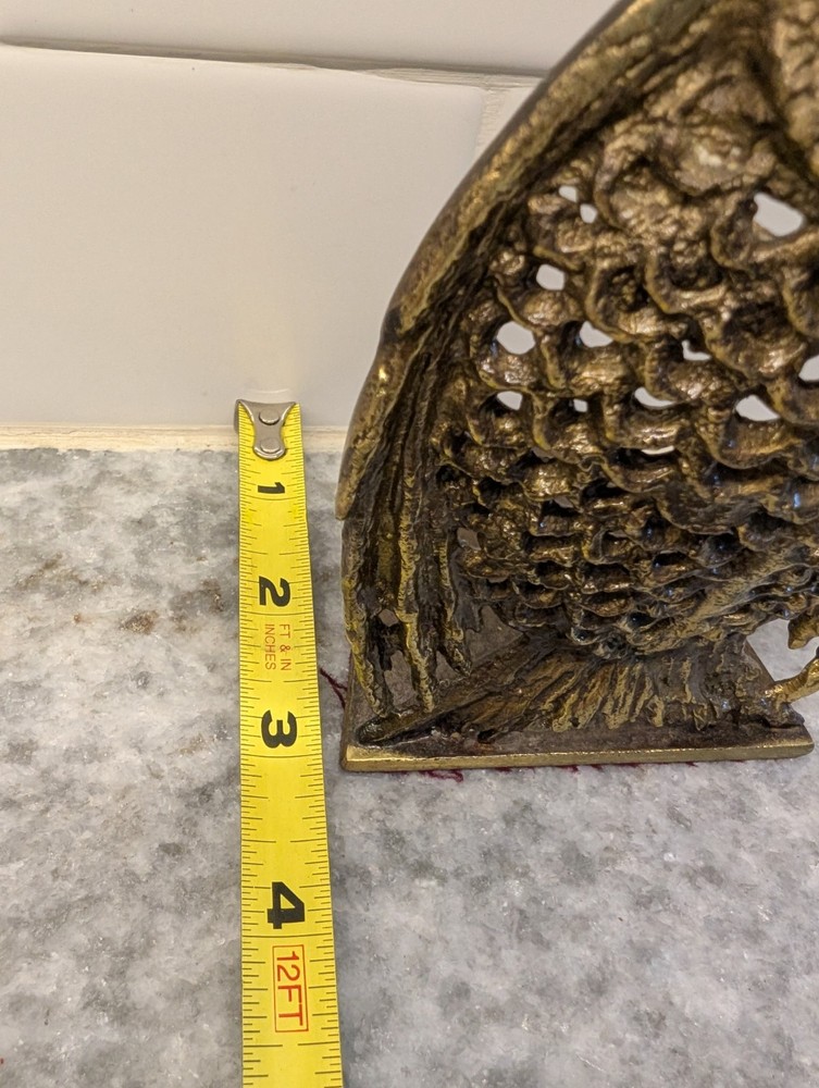 Vintage Brass fish shaped bookend (1 End Only)