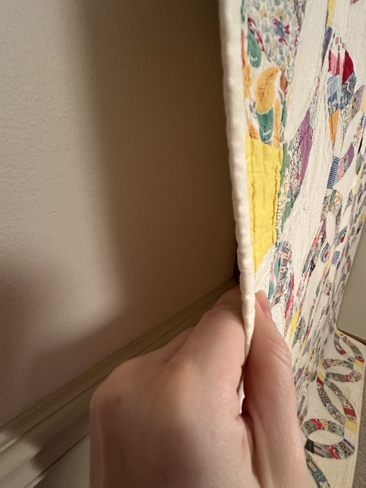 Handmade Patchwork Cotton Wedding Ring Quilt
