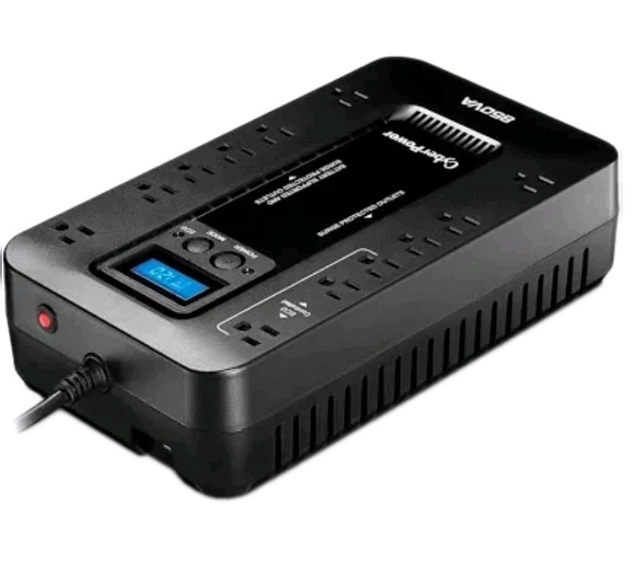CyberPower Ecologic EC850LCD 850 VA 510 Watts 12 Outlets UPS
