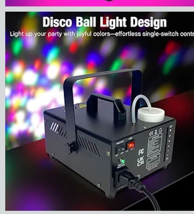 Professional 600W Fog Machine with Built-In LED Light Effects –