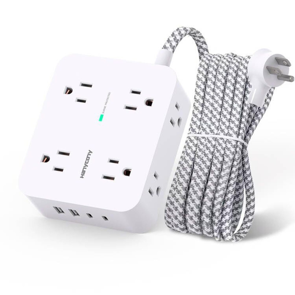 Surge Protector Power Strip - 8 Outlets 4 USB (2 USB C) Charging Ports, Multi...