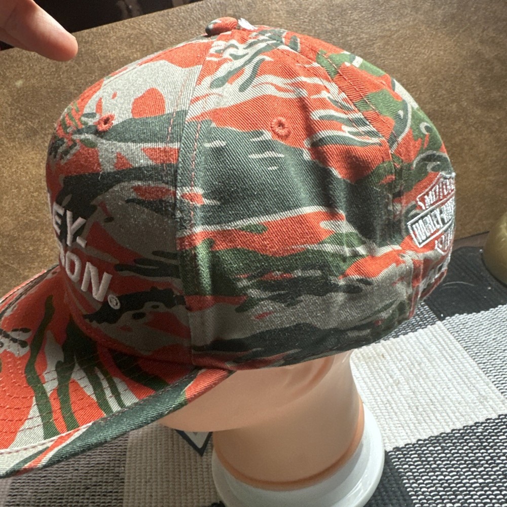 Harley Davidson Camo Adjustable Snapback Cap Mens 97601-24VM