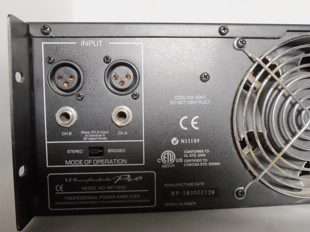 Wharfedale Pro Power Amp MP1800