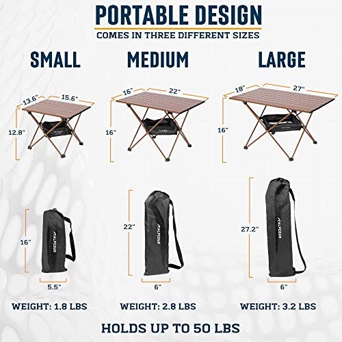 Portable Camping Table – Lightweight, Compact Folding Side Table Small Coffee