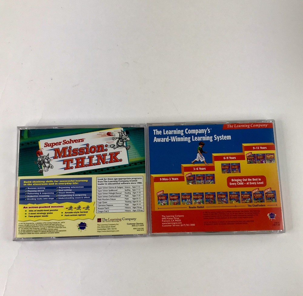 Education CDs The Learning Company, Reading Adventures & Super Solvers