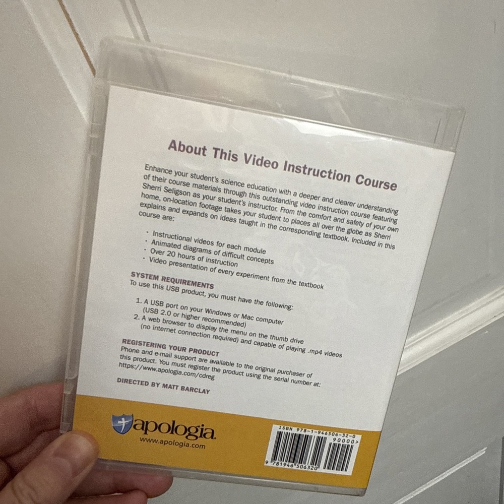 Apologia General Science (3rd ed) video instruction THUMB Drive