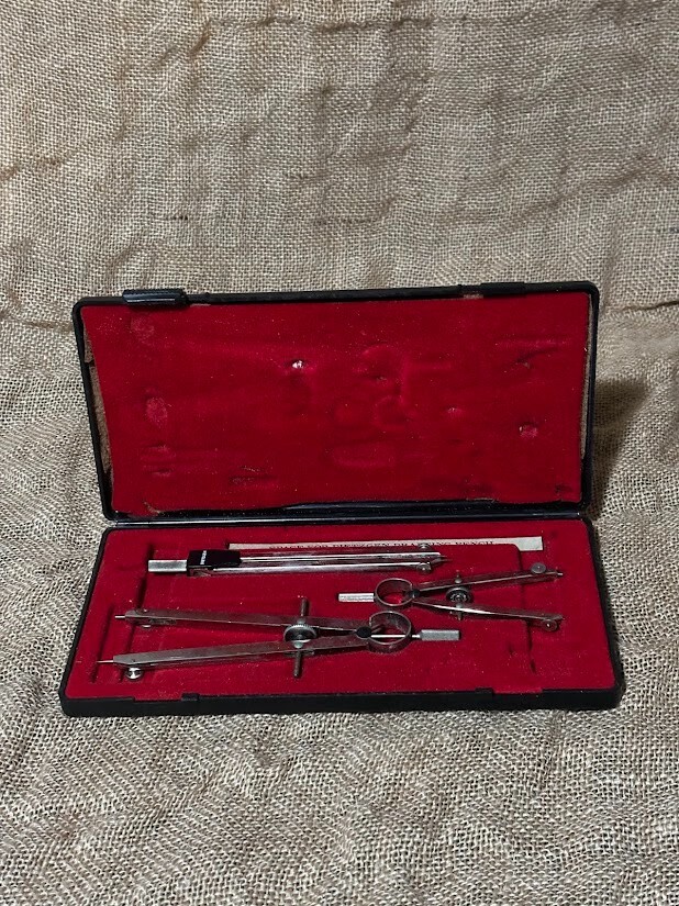 Dietzgen Stellar 1970’s Drafting Set 1288-3 Multiple Part Hard Case Some Missing