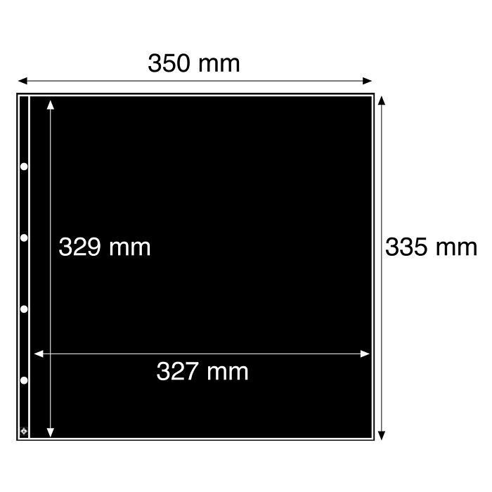 MAXIMUM Stock Sheets MAX1AS BLACK 1-pocket 2-sided for Mint Sheets Pkg. 5