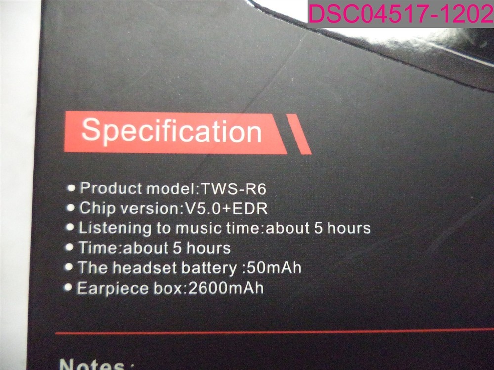 Wireless HI-Fit Earbuds with Charging Case TWS-R6 Double V5.0