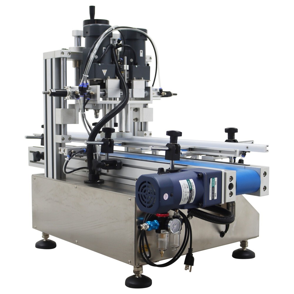 110V Automatic Desktop Conveyor Capping Machine with Touch Panel 20~60bot/min