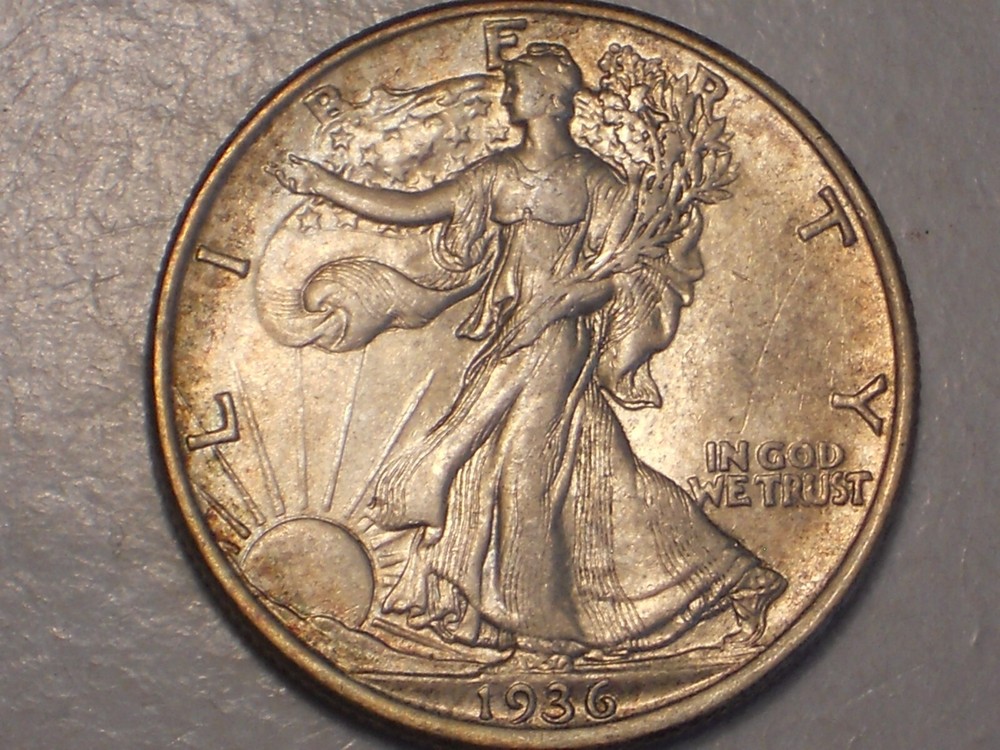 1936 Walking Liberty Half Dollar (AU & Attractive)