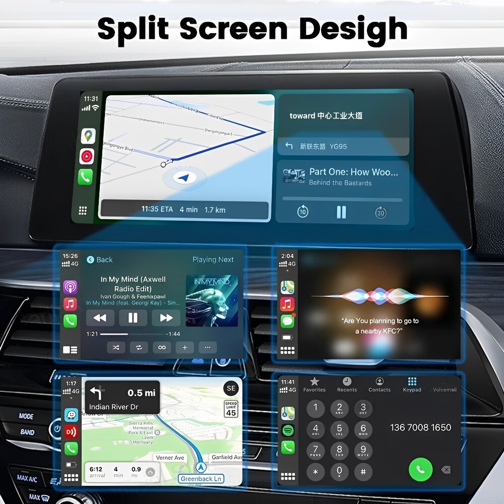 CarlinKit Mini Ultra Wireless Android Auto & Wireless CarPlay Dongle Adapter Kit