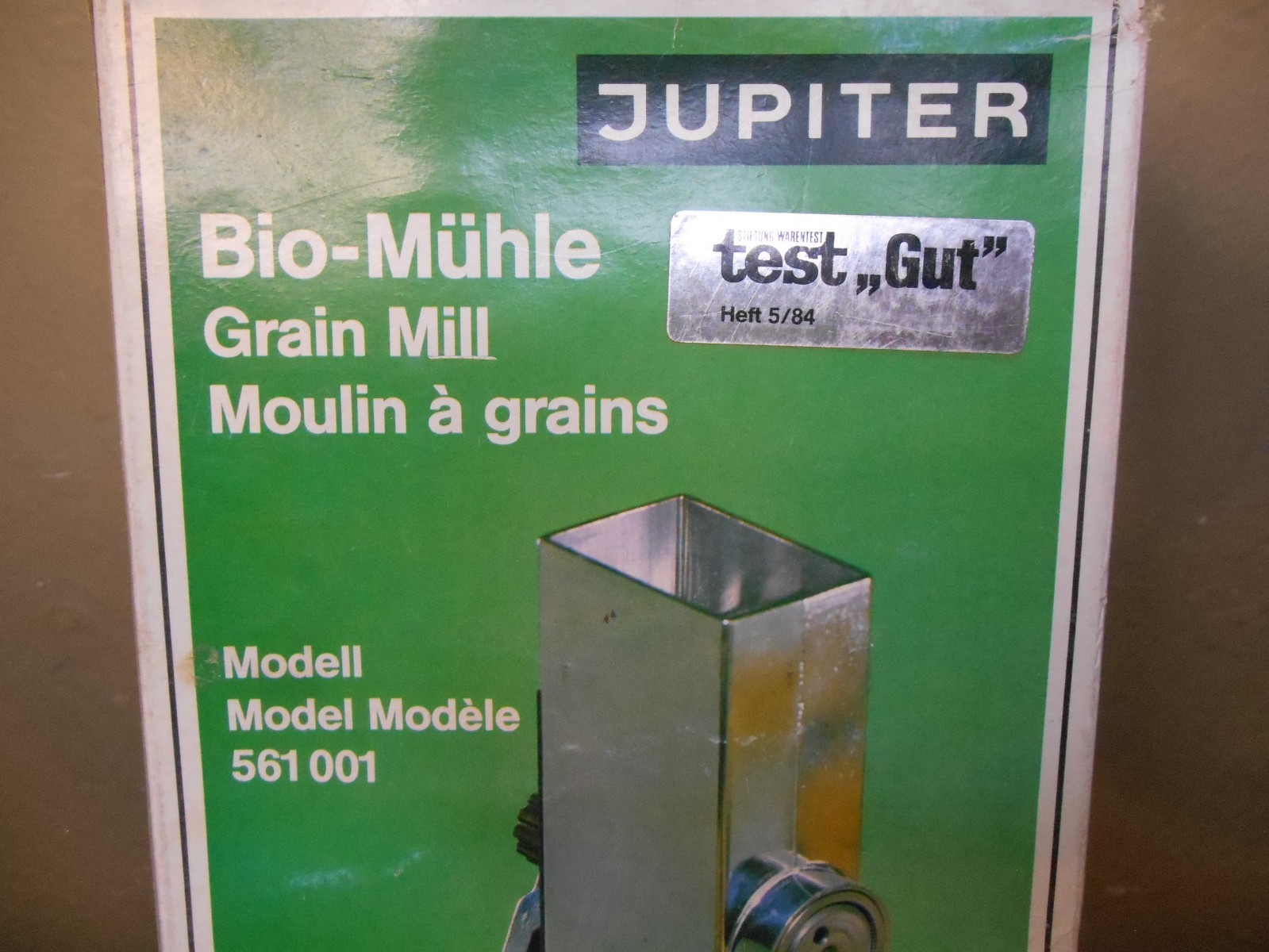 Vintage 1980's JUPITER Bio-Muhle Grain Mill Model 561 Made in W. Germany - NEW