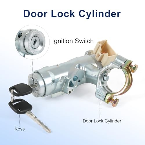 Ignition Switch Lock Cylinder with Keys Replacement for Corolla 1998-2002 RAV4