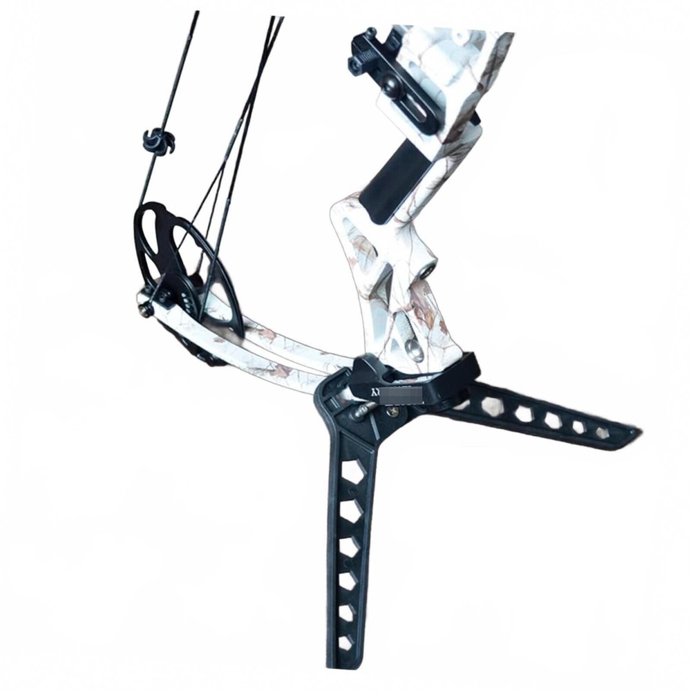 Compact Black Compound Bow Kickstand - Easy Clip-On Stand