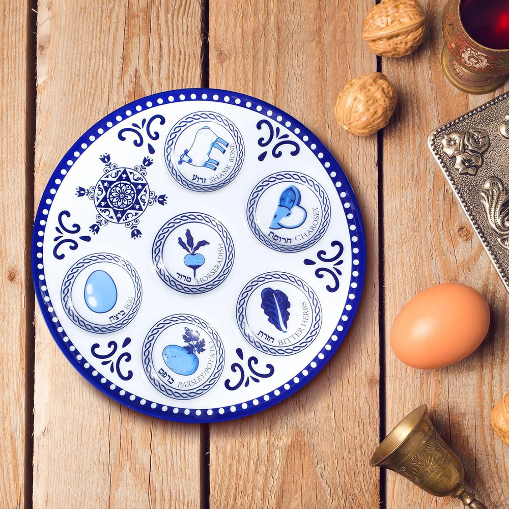 6 Pack Passover Decorations Seder Plates Plastic Pesach Plate Passover Seder Dis