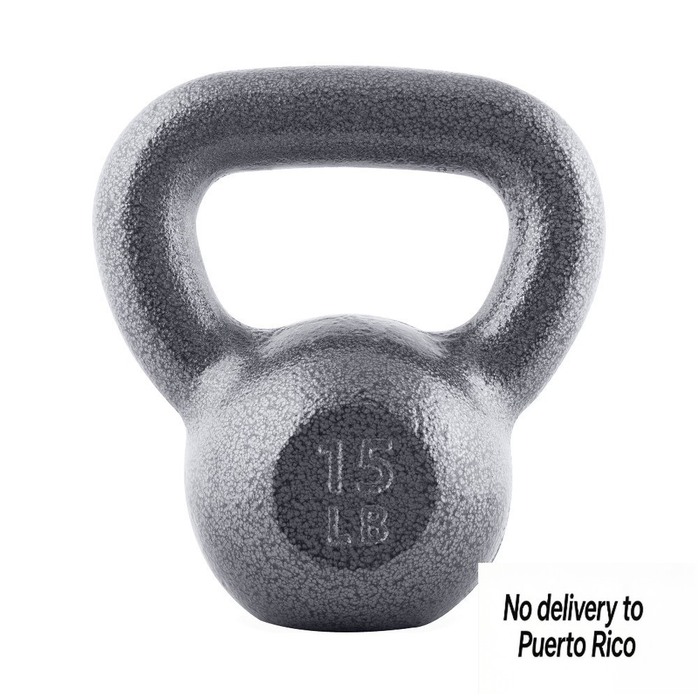 Barbell 15lb Cast Iron Kettlebell, Single
