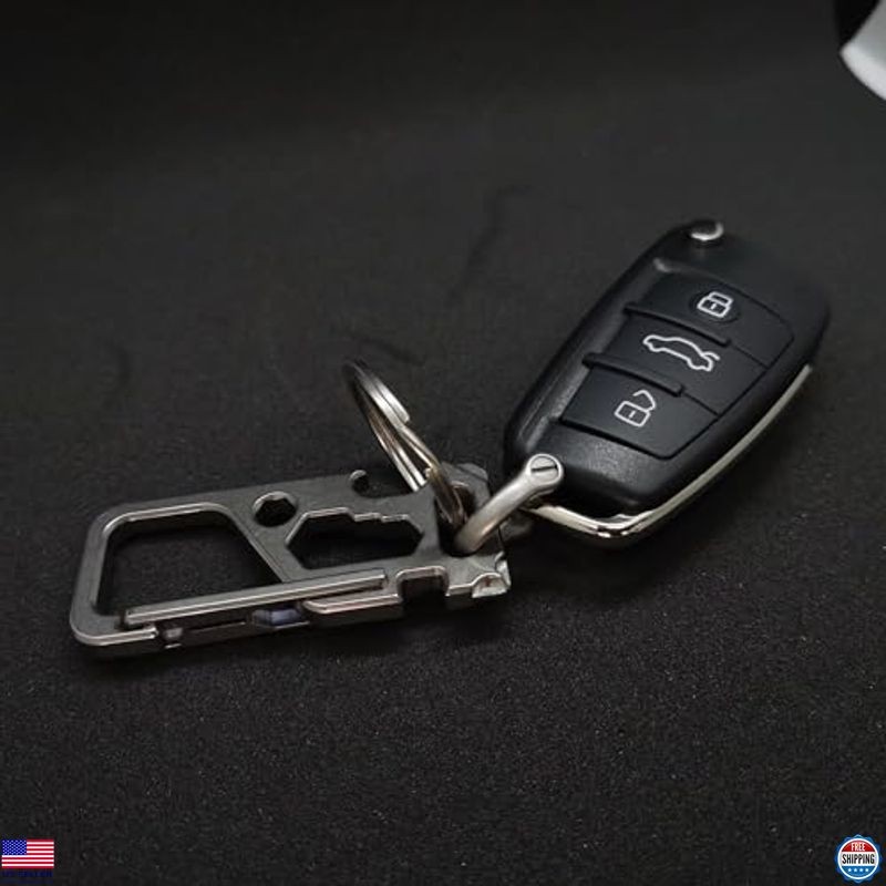 Premium Titanium Carabiner Clip - Versatile EDC Keychain & Keyring Accessory