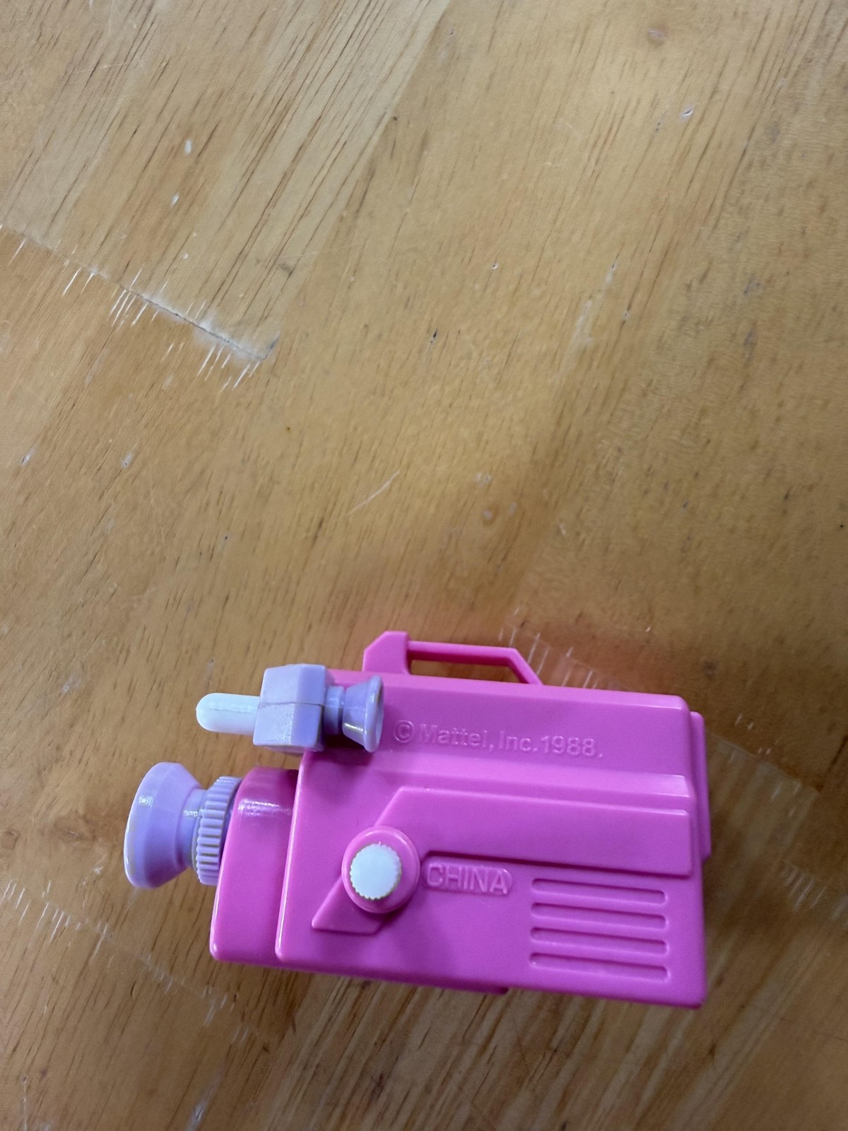 Vintage 1988 Mattel Pink Wind Up Camera Toy Video Recorder Accessory Vacation