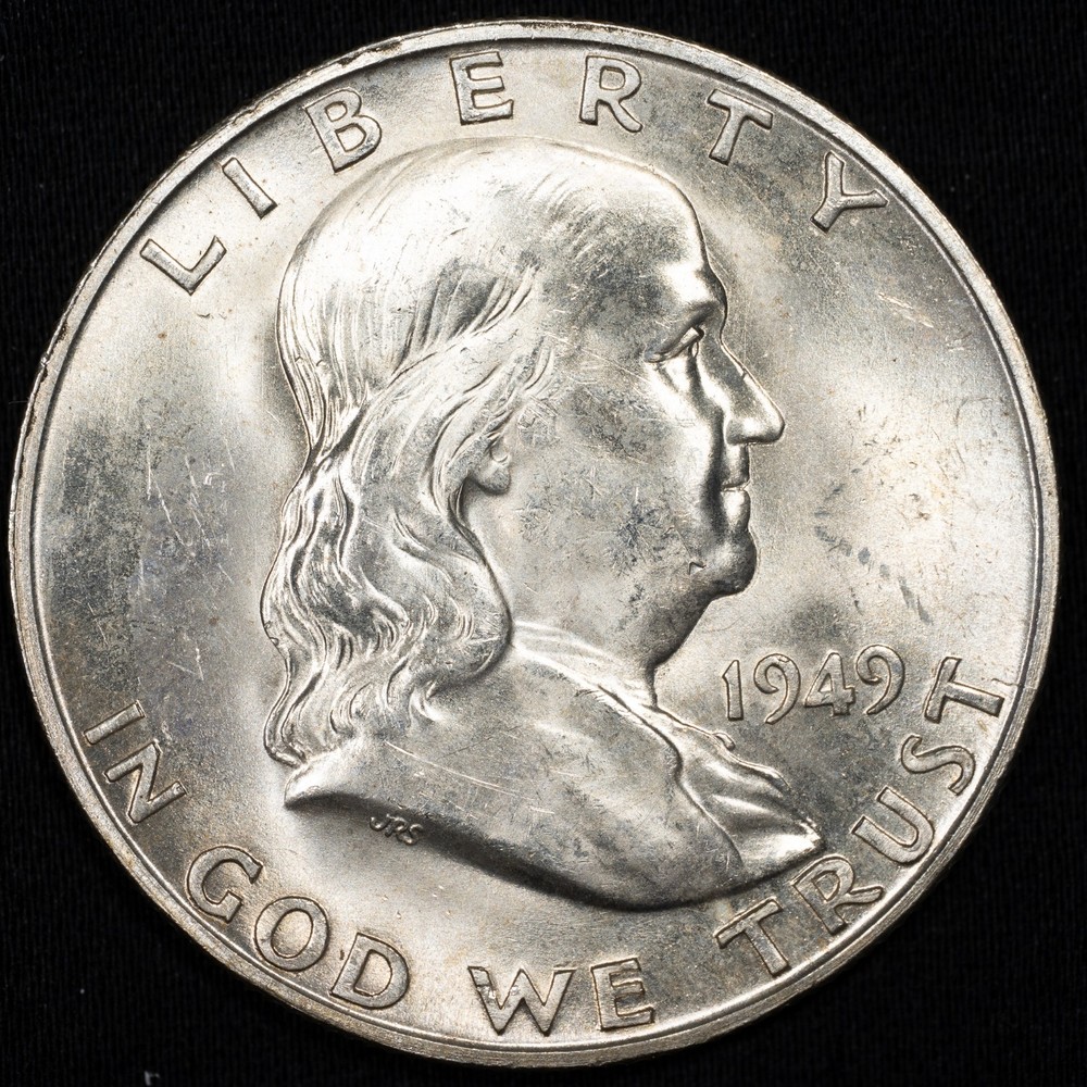 1949-D Benjamin Franklin Silver Half Dollar Denver Mint BU Uncirculated