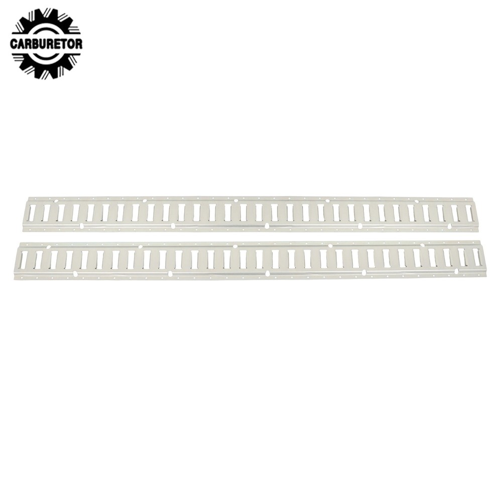 2 Feet Long E Track Rails Silver Finish 2 Pack For Cargo Management System