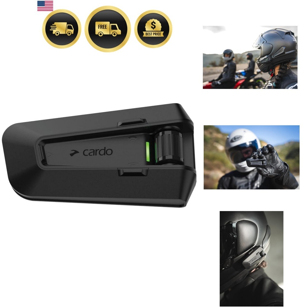 PACKTALK PRO Motorcycle Helmet Communication System Intercom, Crash Detection...
